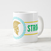 Mug de café T-shirt Spartan fort (Devant droit)