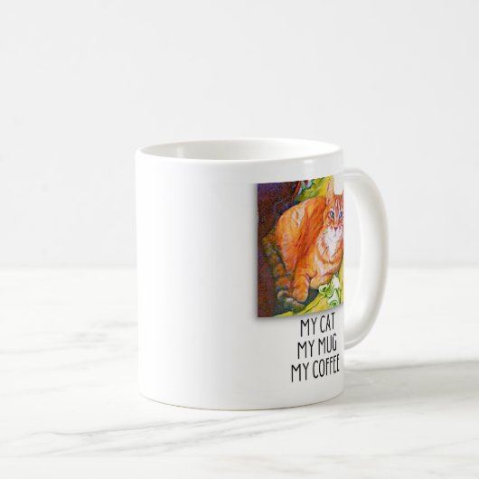 Mug de café Tabby orange (Devant droit)