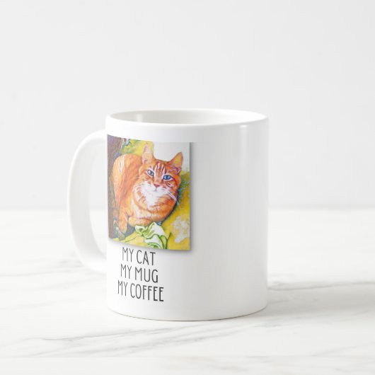 Mug de café Tabby orange (Devant gauche)