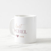Mug de café Tante Monogramme Personnalisé (Devant gauche)