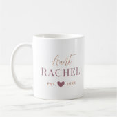 Mug de café Tante Monogramme Personnalisé (Gauche)