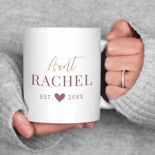 Mug de café Tante Monogramme Personnalisé