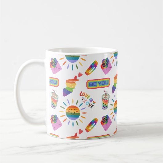 Mug de café/thé LGBTQ+ mignon (Gauche)