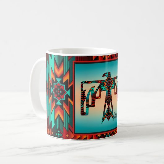 Mug de café tribal Thunderbird (Devant gauche)