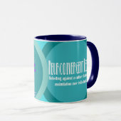 Mug de café Turquoise autistique (Devant droit)