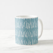 Mug de café turquoise avec Fern Print (Devant droit)