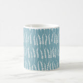 Mug de café turquoise avec Fern Print (Centre)