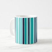 Mug De Café Turquoise Et Bleu Foncé (Devant gauche)