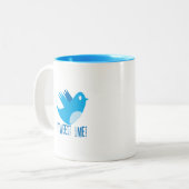 Mug de café Twitter Suivez-moi (Devant gauche)