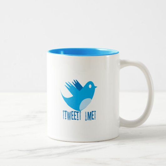 Mug de café Twitter Suivez-moi (Droit)
