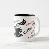 Mug de café unique avec café Écrit dessus (Devant droit)