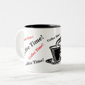 Mug de café unique avec café Écrit dessus (Devant gauche)