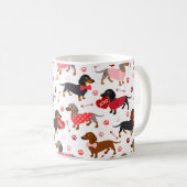 Mug de café Valentine Dachshund (Devant droit)