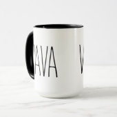 Mug de café VAVA inspiré par RAE DUNN personnalisé (Devant gauche)