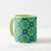 Mug de café vert avec motif (Devant gauche)