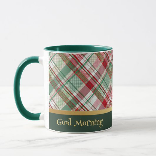 Mug de café vert et rouge (Gauche)