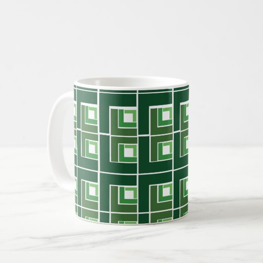 Mug de café vert Topsy Turvy (Devant gauche)