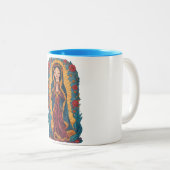 Mug de café Vierge de Guadalupe mignonne (Devant droit)