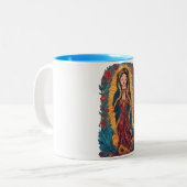 Mug de café Vierge de Guadalupe mignonne (Devant gauche)