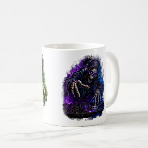 Mug de café violet grim reaper Halloween effrayant
