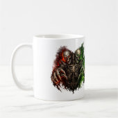 Mug de café violet grim reaper Halloween effrayant (Gauche)