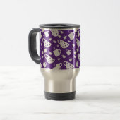Mug de café violet Motif Voyage Mug (Devant gauche)