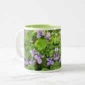 Mug de café - Violettes d'herbe - Miroir (Devant gauche)