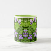 Mug de café - Violettes d'herbe - Miroir (Centre)