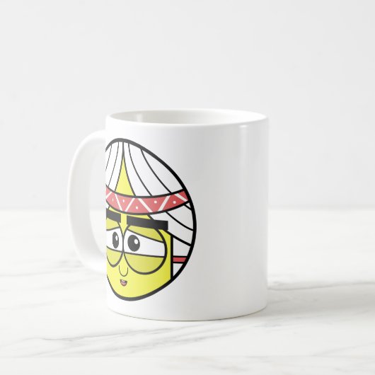 Mug de café visage autochtone (Devant gauche)