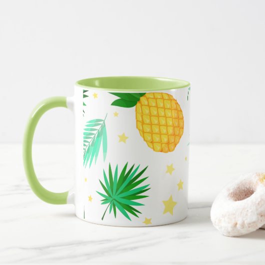 Mug de café WIth Motif tropique (Avec donut)