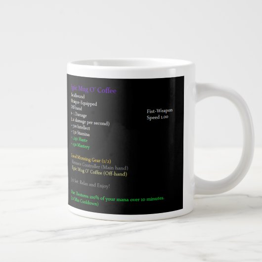 Mug de café WoW de Warcraft (Droite)