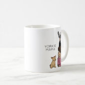 Mug de café Yorkie Mama personnalisé (Devant droit)
