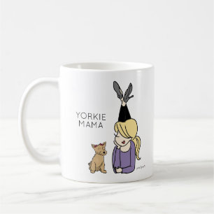 Mug de café Yorkie Mama personnalisé