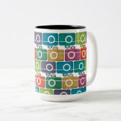 Mug de caméra multicolore (Devant droit)