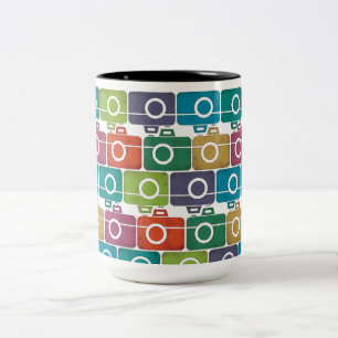 Mug de caméra multicolore
