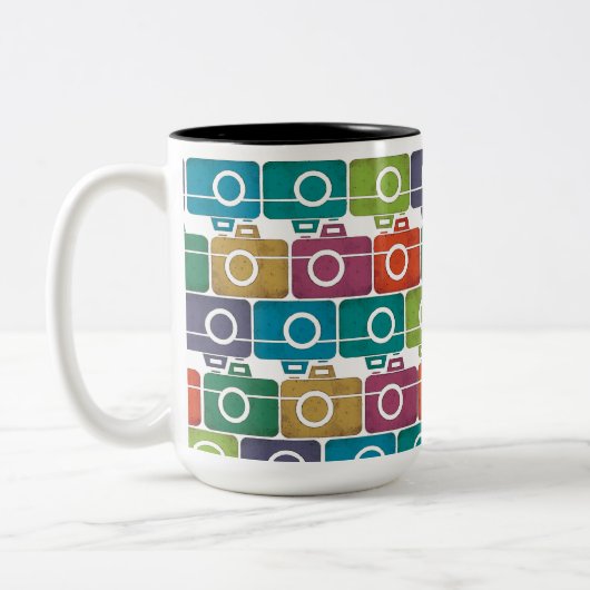 Mug de caméra multicolore (Gauche)