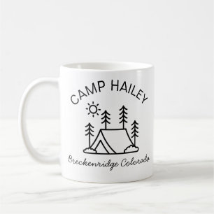 Mug de camp personnalisé, mug de feu de camp perso