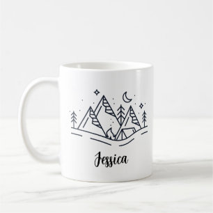 Mug de camp personnalisé, mug de feu de camp perso