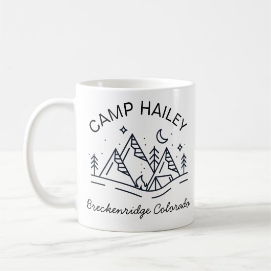 Mug de camp personnalisé, mug de feu de camp perso (Gauche)