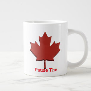 Mug de camping émaillé feuille d'érable Canada bil
