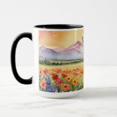 Mug de caniche noir, Lever de soleil de ferme pers (Gauche)