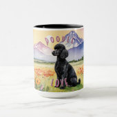 Mug de caniche noir, Lever de soleil de ferme pers (Centre)