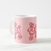 Mug de caniche rose (Devant gauche)