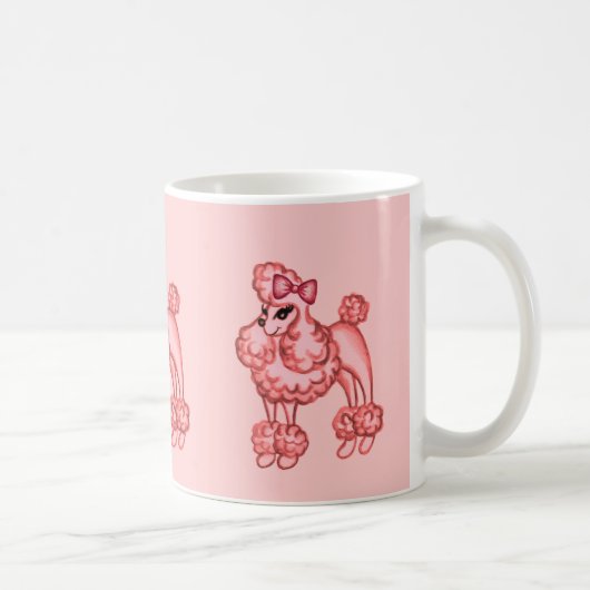 Mug de caniche rose (Droite)