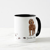 Mug de canicule de Labradoodle personnalisé (Devant droit)