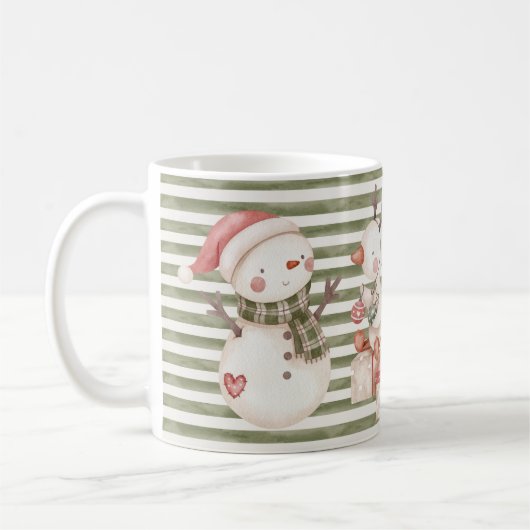Mug de caractères verts de Noël (Gauche)