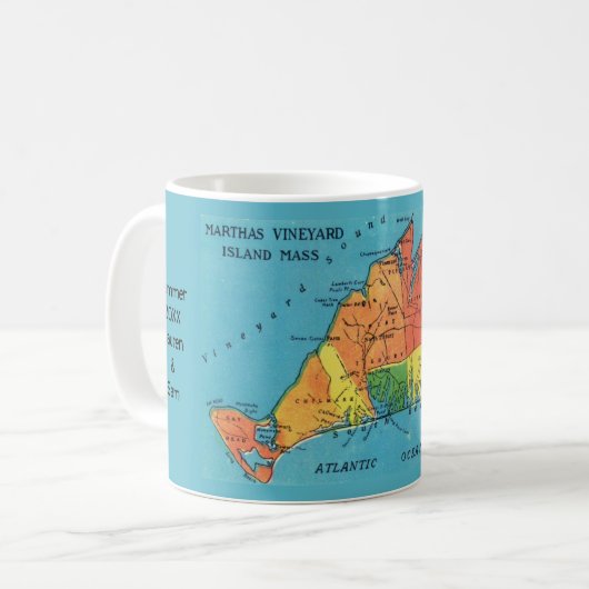 Mug de carte des vignobles de Martha (Devant gauche)