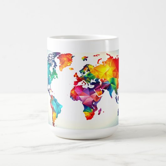 Mug de carte du monde Abstrait (Centre)