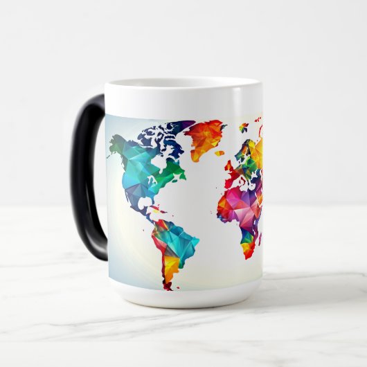 Mug de carte du monde Abstrait (Devant gauche)