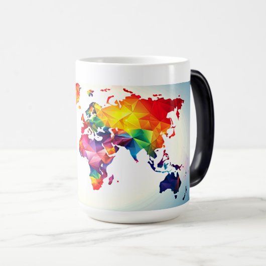 Mug de carte du monde Abstrait (Devant droit)